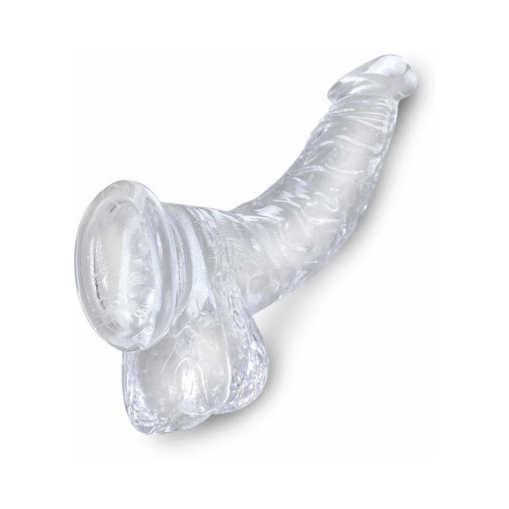 King Cock transparente de 7,5 pulgadas con bolas