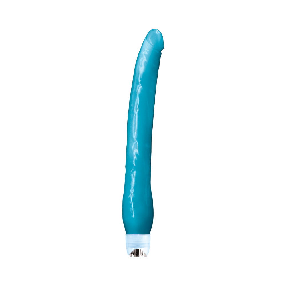 Firefly Glow Stick 11in Vibrat Dildo Blu