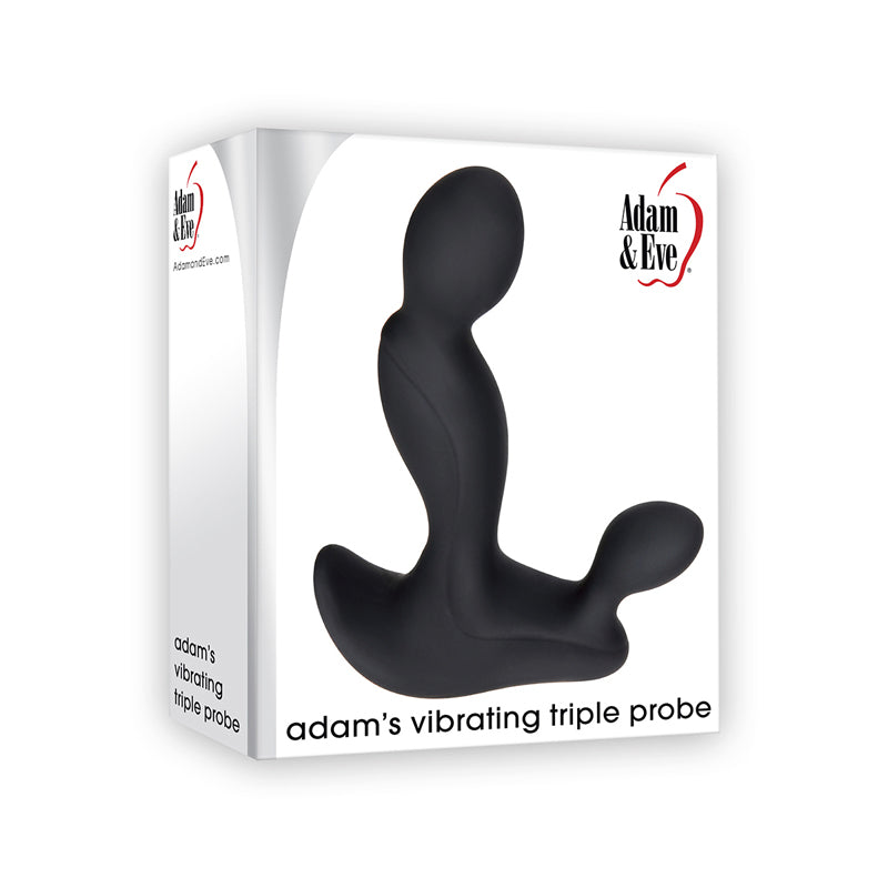 Adam & Eve Adam's Vibrating Triple Probe Rechargeable Vibrating Prostate Stimulator Black