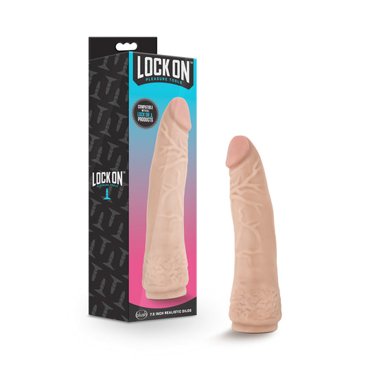 Blush Lock On Realistic 7.5 in. Lock On Dildo Beige