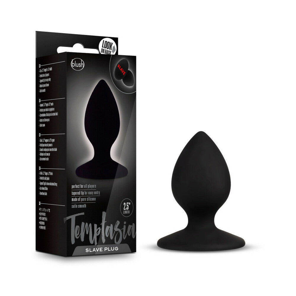 Blush Temptasia 'Slave' Silicone Anal Plug Black