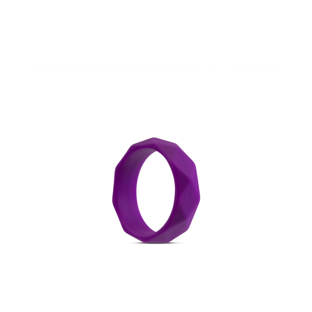 Wellness Geo Silicone Cockring Purple