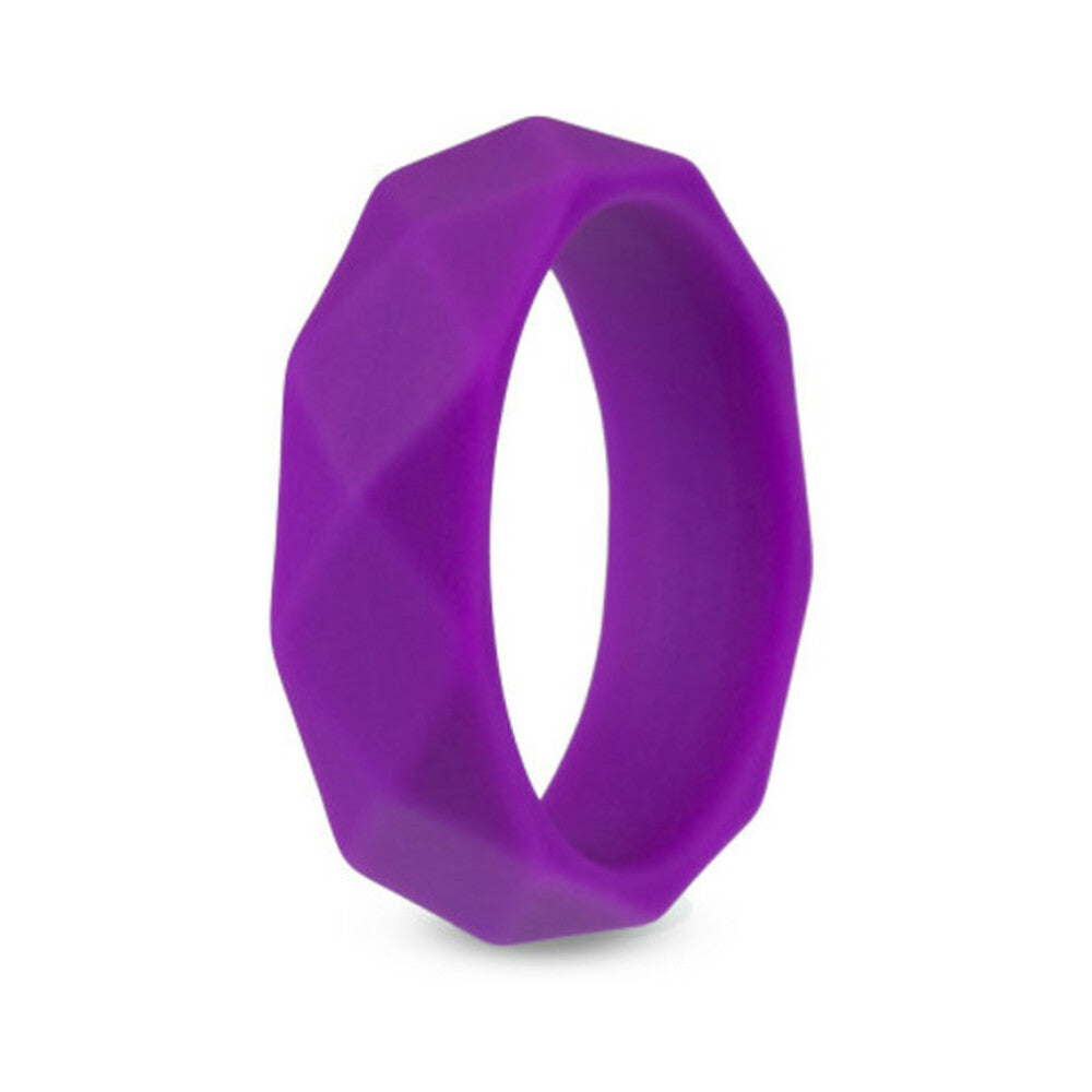 Wellness Geo Silicone Cockring Purple