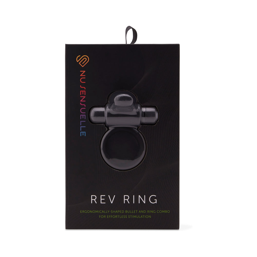 Nu Sensuelle Rev Bullet Ring with Tongue Black