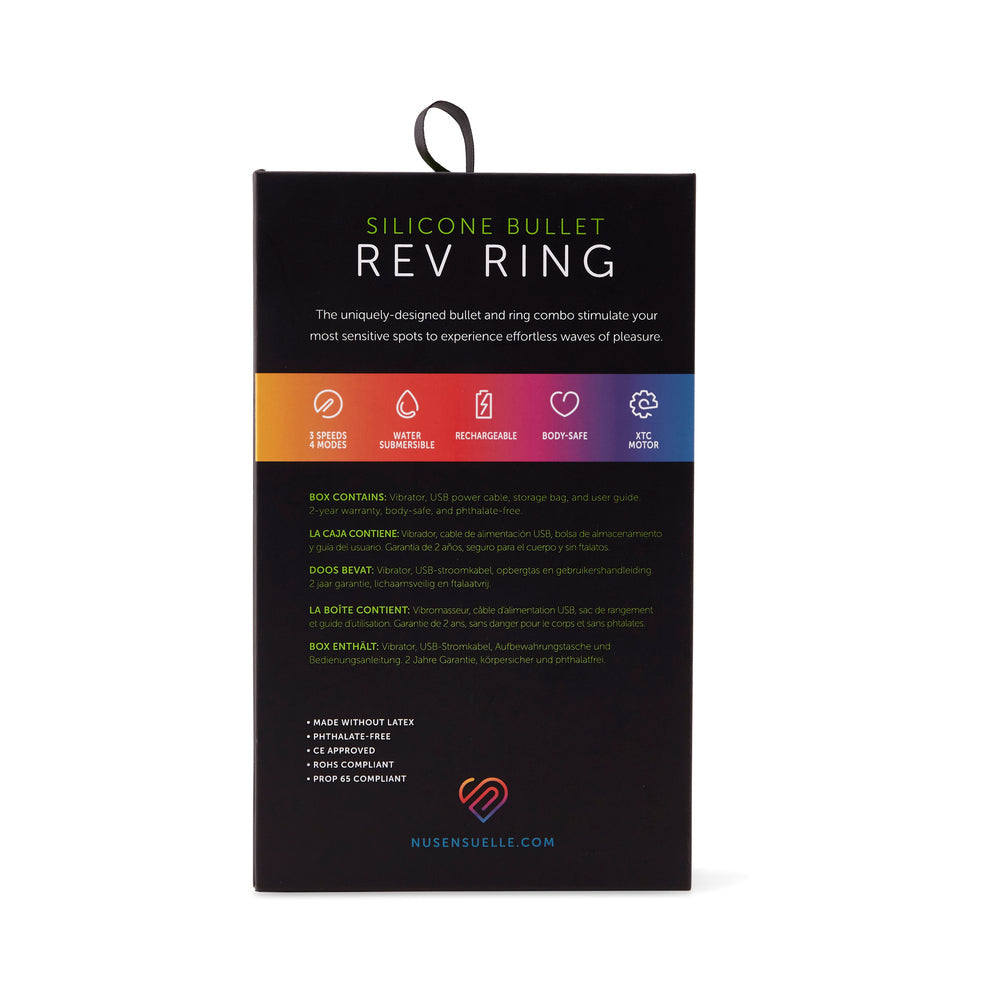 Nu Sensuelle Rev Bullet Ring Black