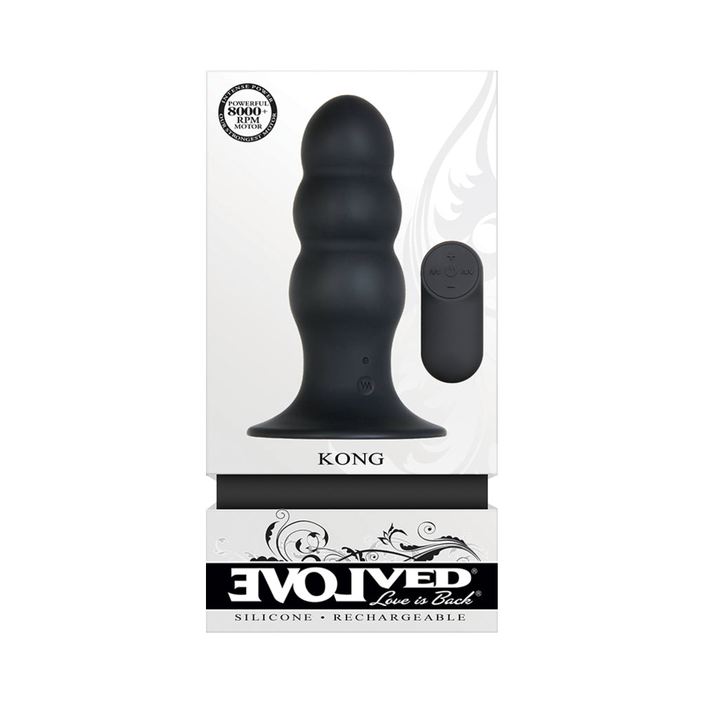 Evolved Kong Vibrating Anal Plug Black