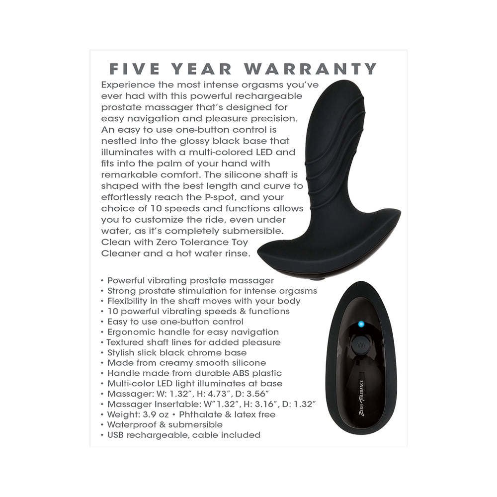 ZT Gentleman Vibr Prostate Massager Blk