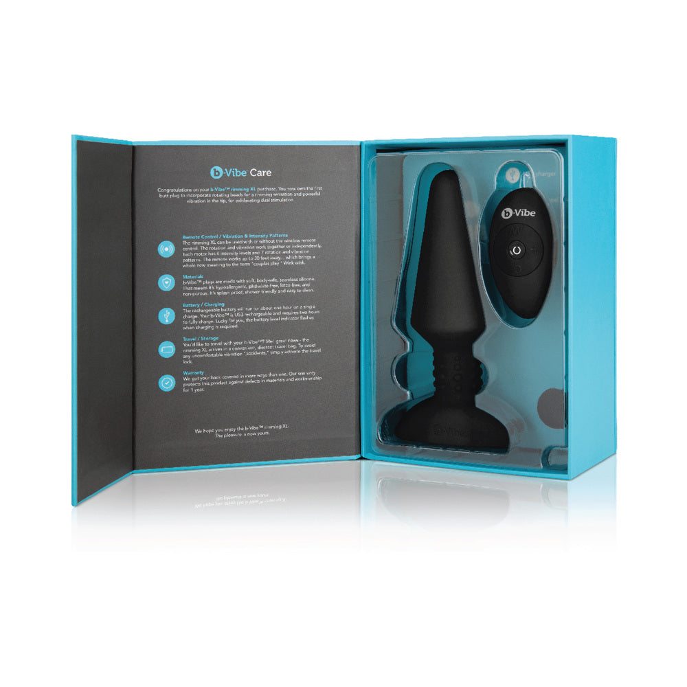 b-vibe Rimming XL Anal Plug Black