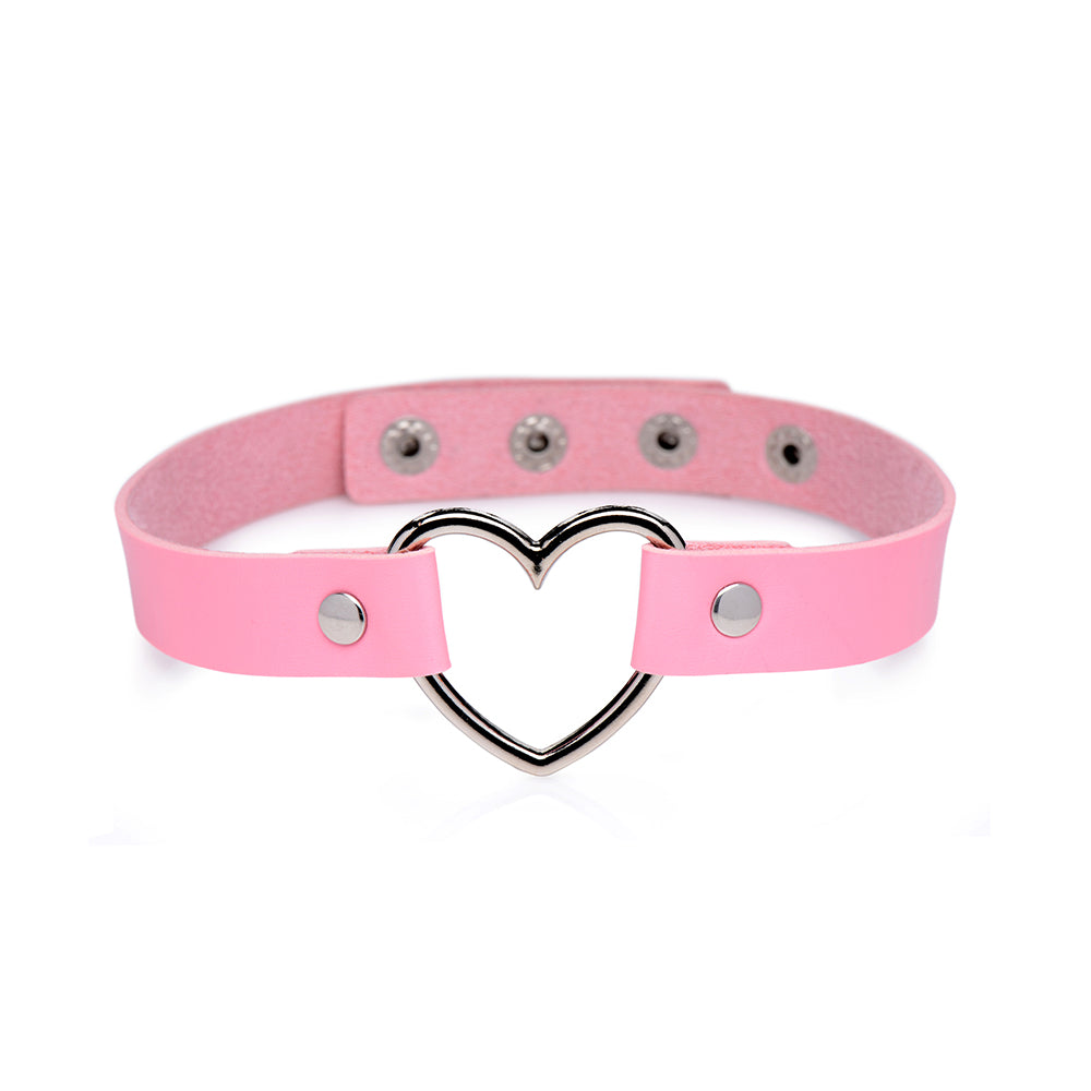 Sweet Heart Chrome Heart Choker Pink