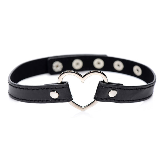 Dark Heart Chrome Heart Choker Black