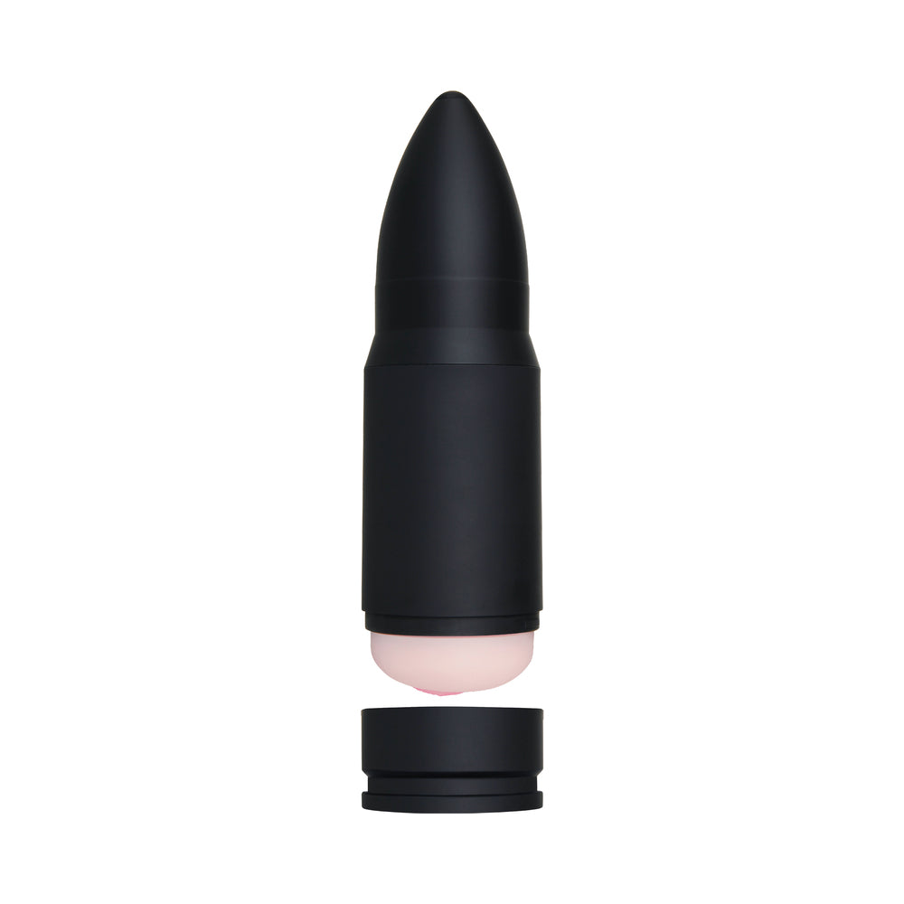 Zero Tolerance Shell Shock Rechargeable Bullet-Shaped Vibrating Vagina Stroker Black