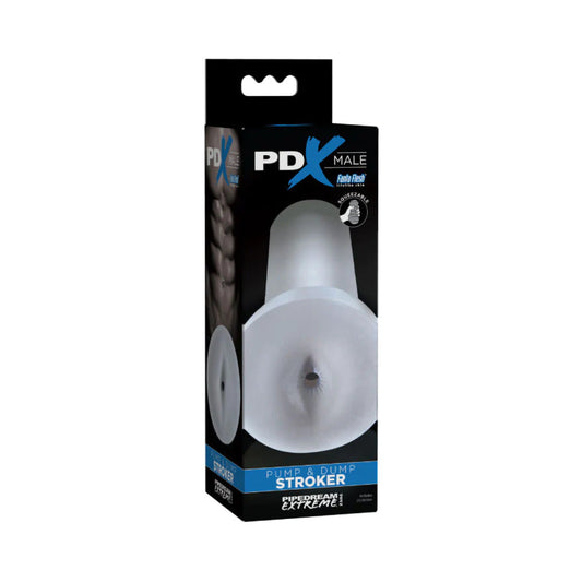 PDX Male Pump & Dump Squeezable Anal Stroker Clear