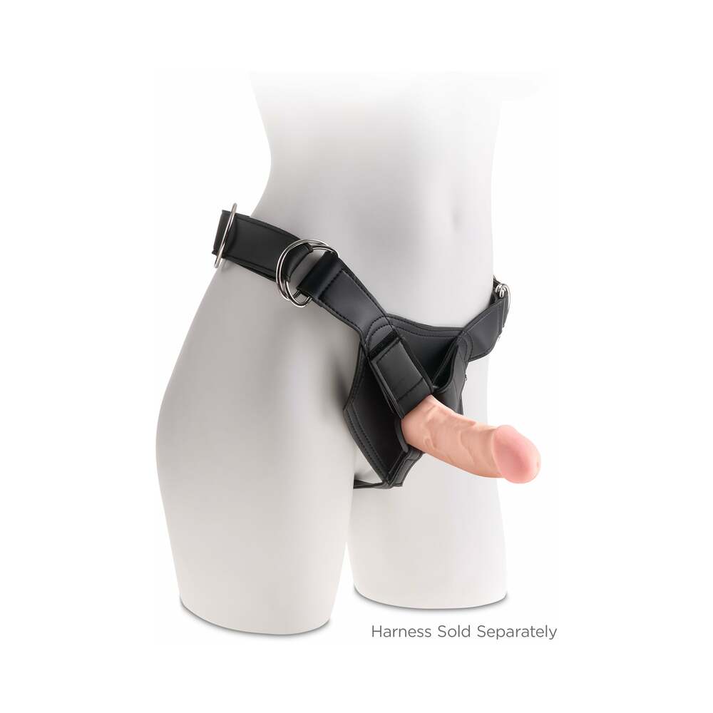 King Cock Plus 5 in. Triple Density Cock Realistic Dildo With Suction Cup Beige