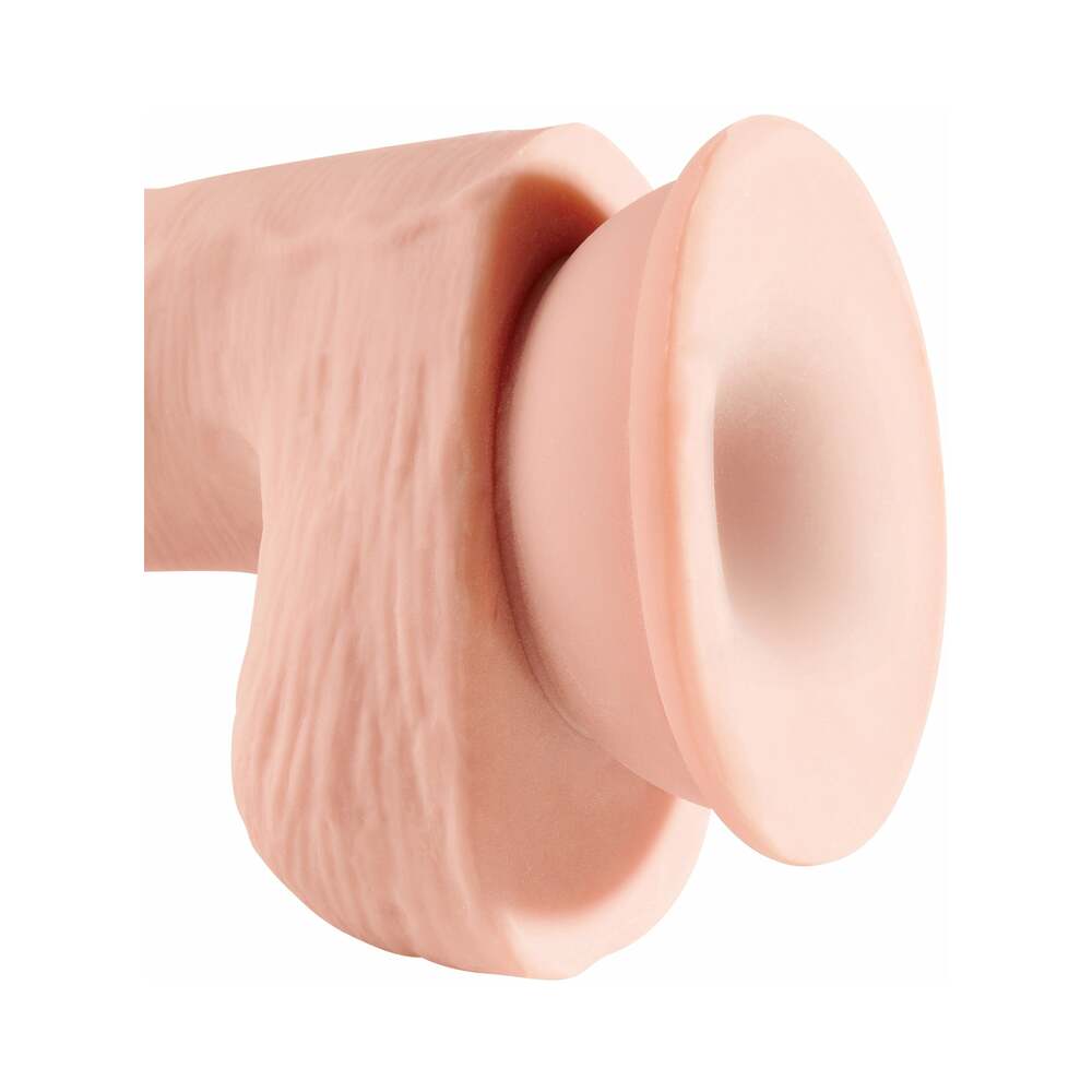 King Cock Plus 5in TriplDens Balls Beige