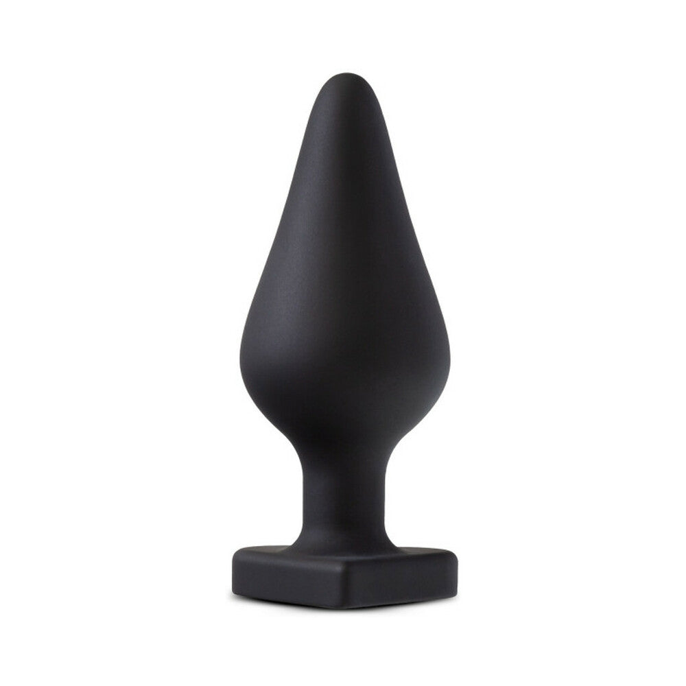 Temptasia 'Fuck Me' Silicone Anal Plug with Heart-Shaped Base Black