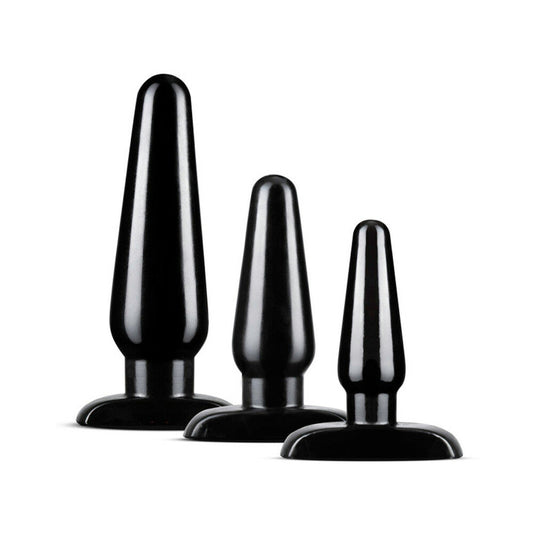 Anal Adventures Basic Plug Kit Black