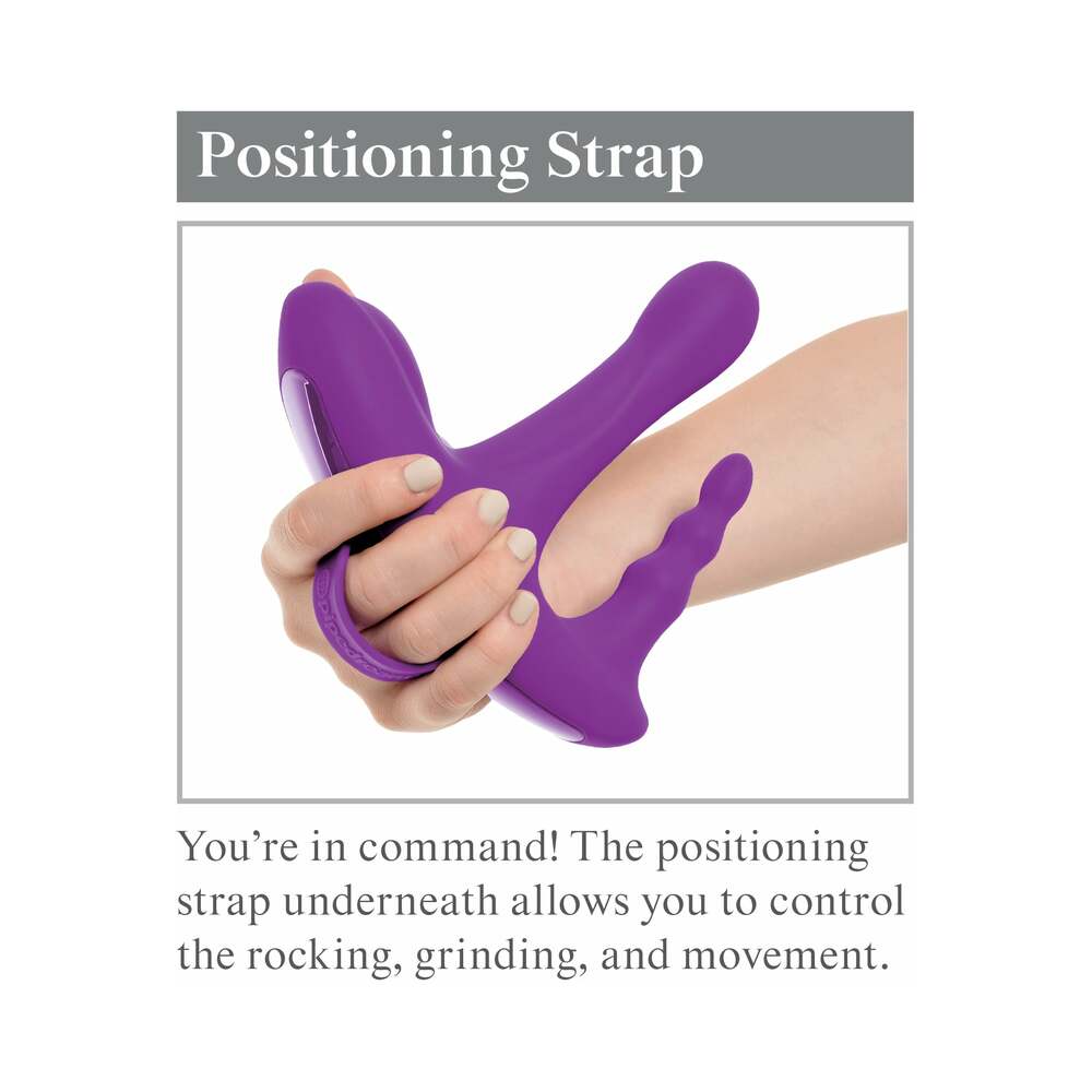 Pipedream 3Some Rock n' Ride Triple Stimulation Silicone Vibrator Purple