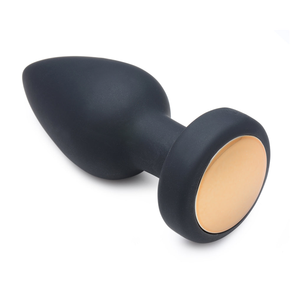 Silicone Vibrating LED Plug - Medium