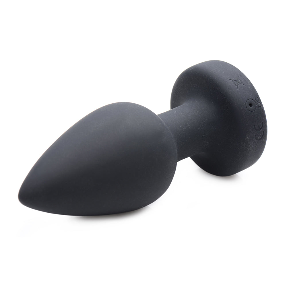 Silicone Vibrating LED Plug - Medium