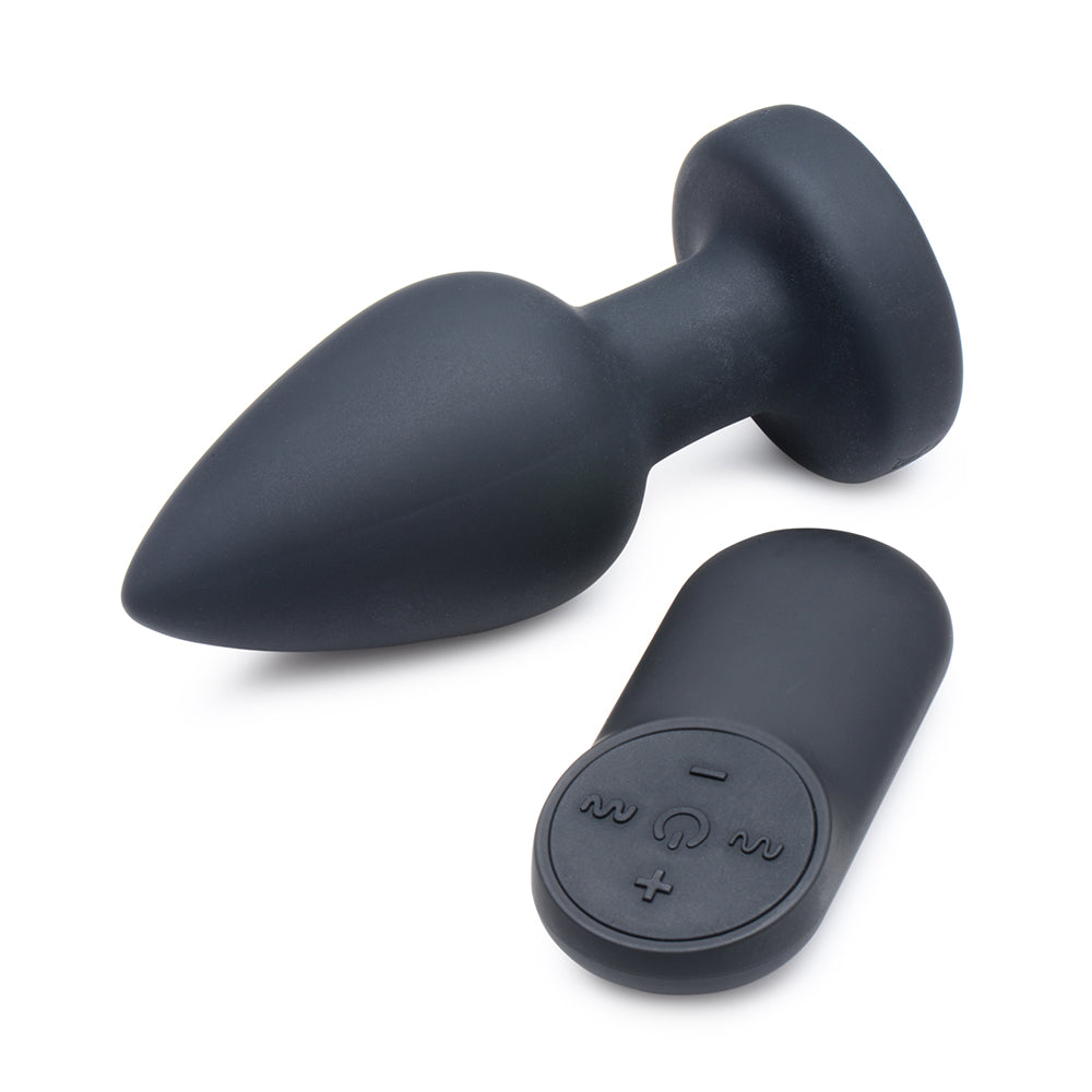 Silicone Vibrating LED Plug - Medium