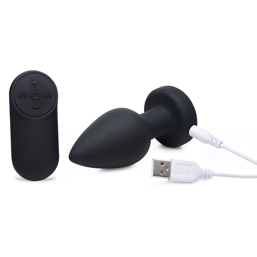 Booty Sparks Rechargeable Light Up Vibrating Anal Plug with Remote Control M
