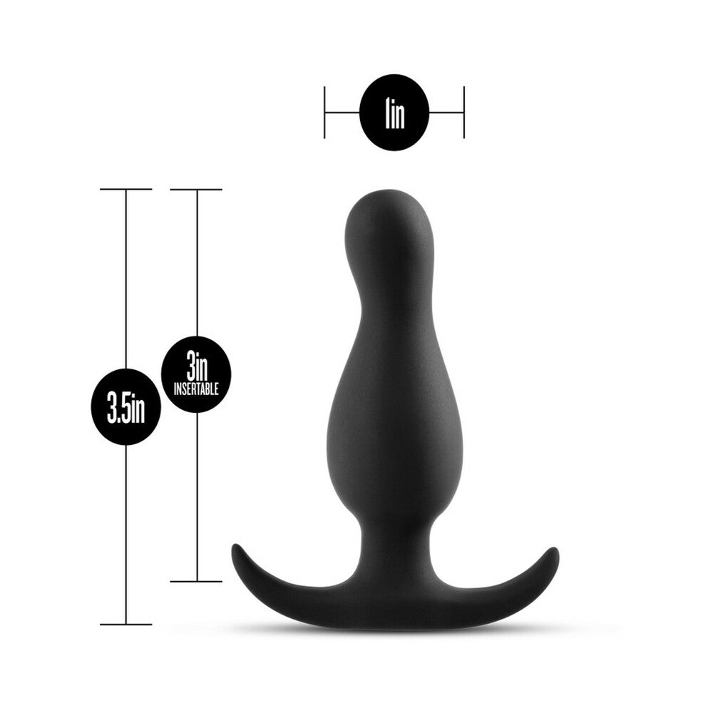 Anal Adventures Silicone Curve Plug Blk