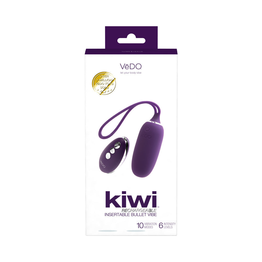 Bala insertable Vedo Kiwi de color morado oscuro