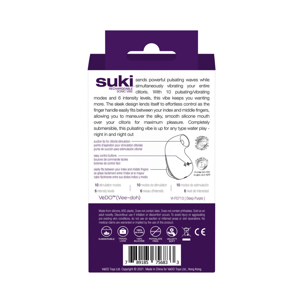 Vedo Suki Vibrating Sucker Deep Purple