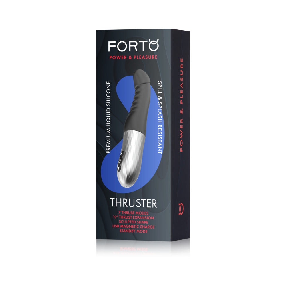 Forto Thruster Rechargeable Silicone Thrusting G-Spot Vibrator Black