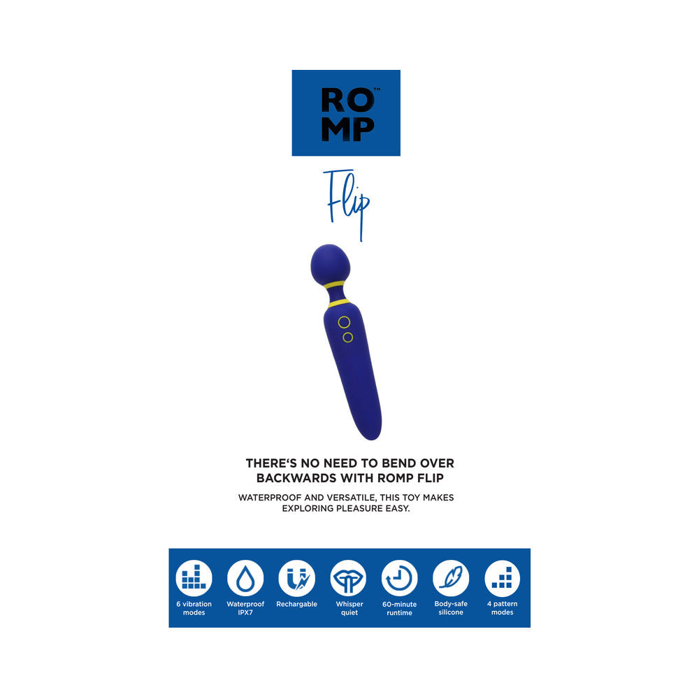 ROMP Flip Wand Massager Blue