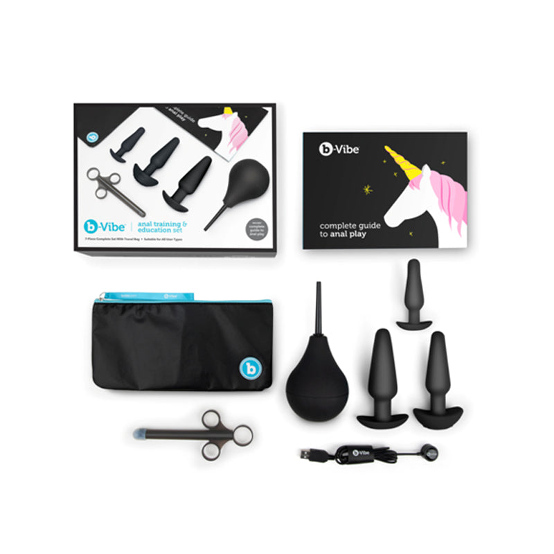 b-Vibe 7-Piece Anal Training & Education Set Black