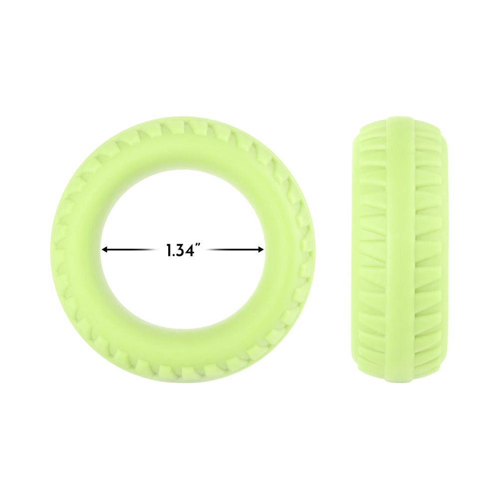 Forto F-12 Liquid Silicone Cockring 35mm Glow