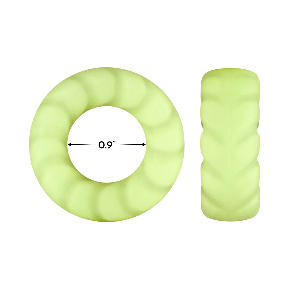 Forto F-25 Liquid Silicone Cockring 23mm Glow