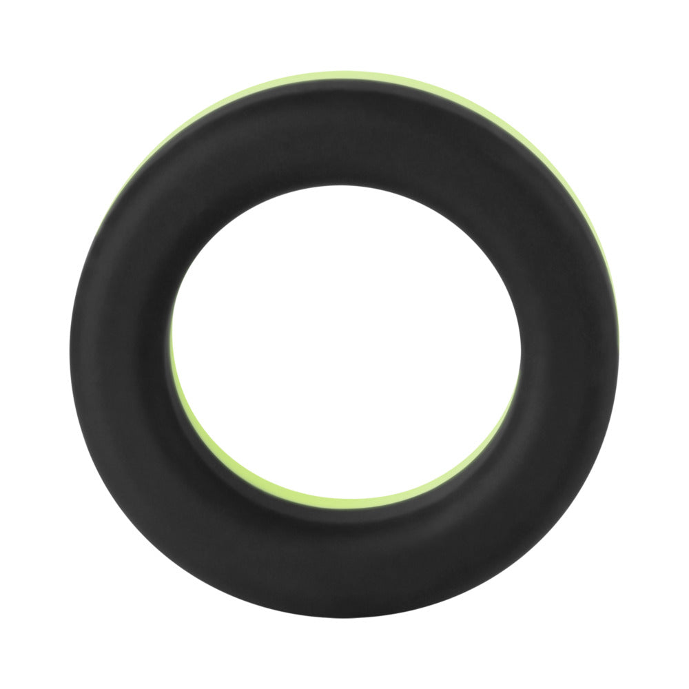 Forto F-19 Liquid Silicone 2-Tone Cockring Black/Glow