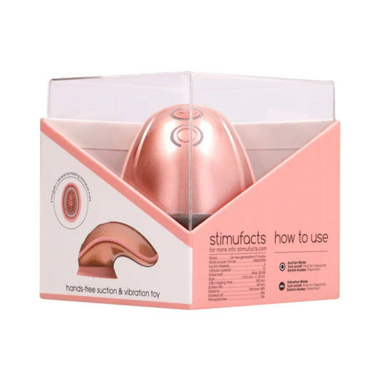 Twitch Rechargeable Hands-Free Suction & Vibration Toy Rose Gold