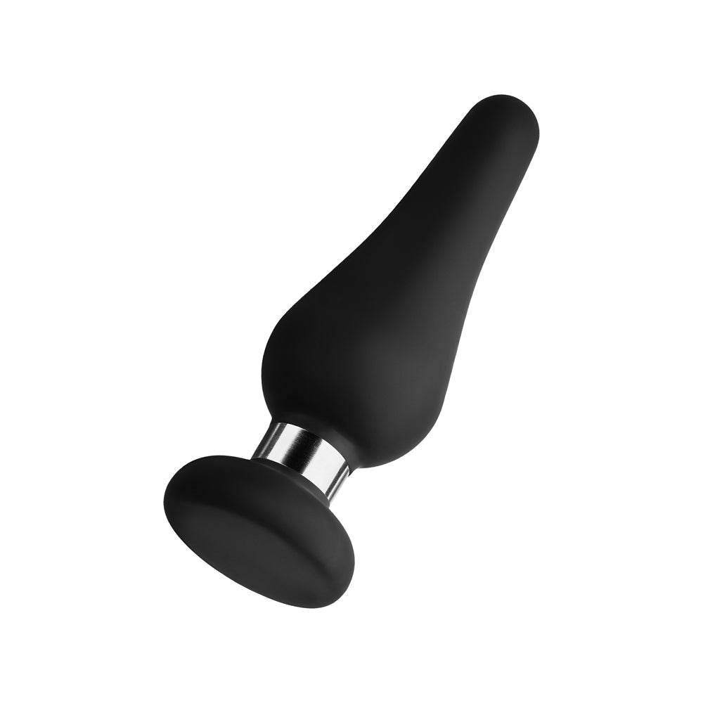 Forto F-21 Tear Drop Silicone Anal Plug Medium Black