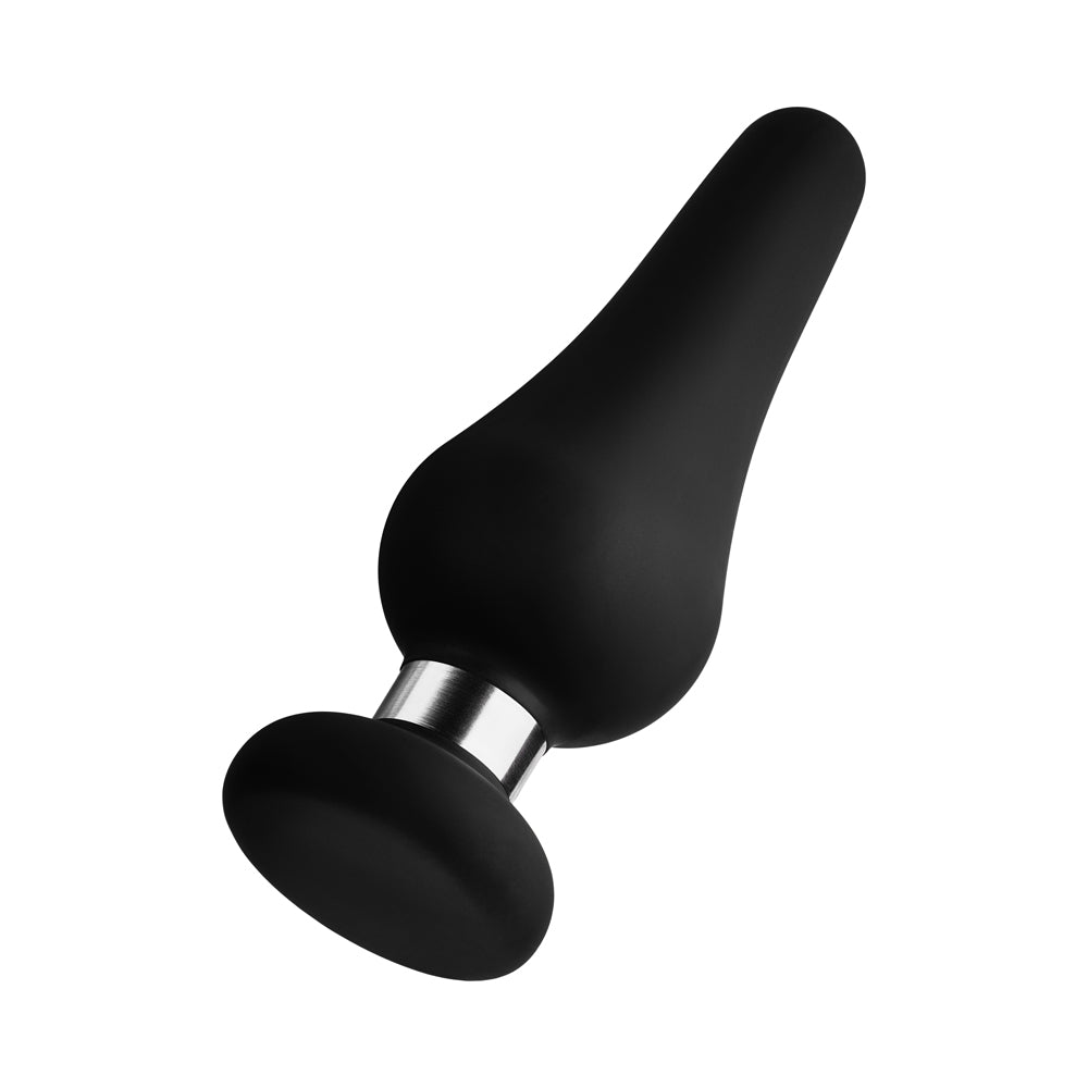 Forto F-21 Tear Drop Silicone Anal Plug Large Black