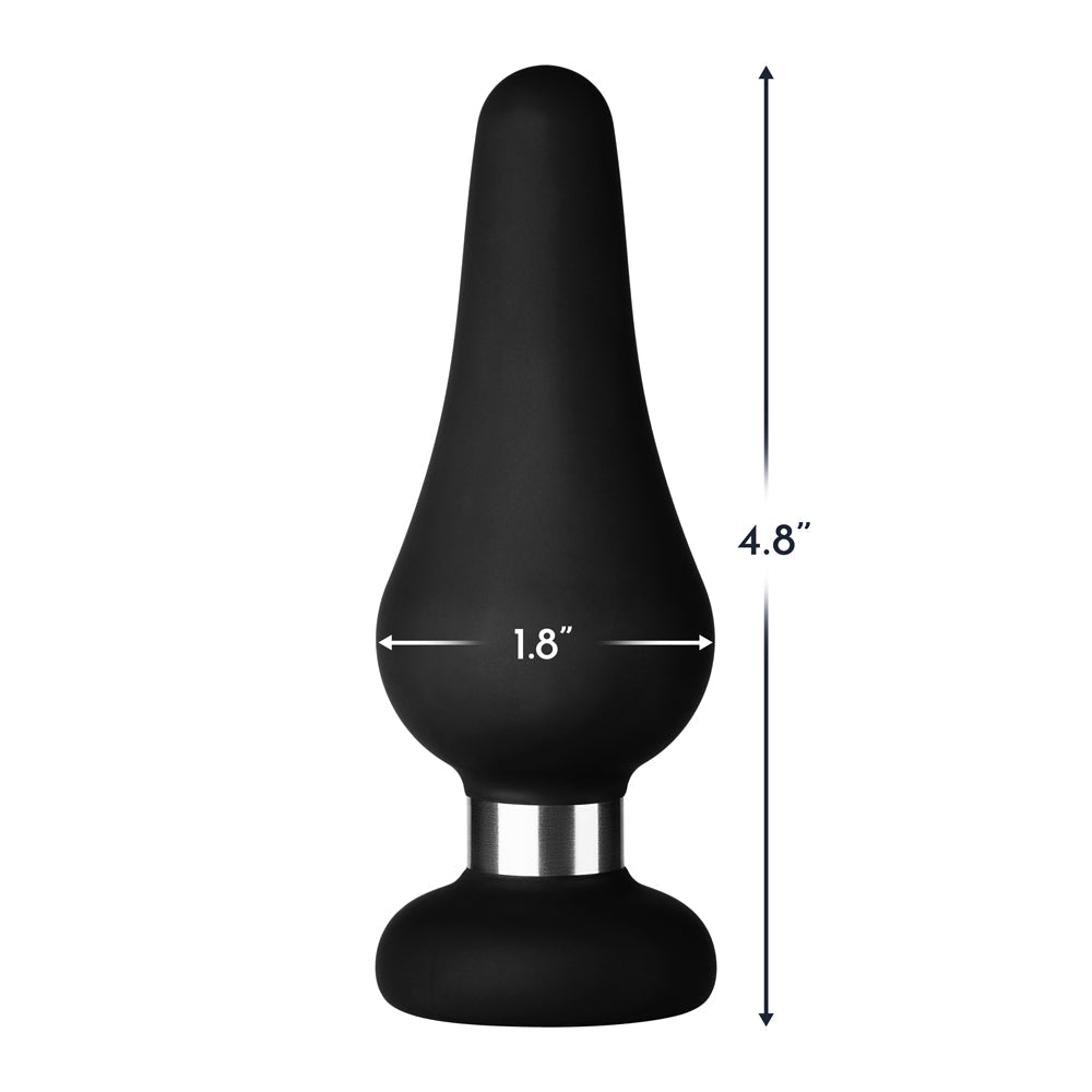Forto F-21 Tear Drop Silicone Anal Plug Large Black