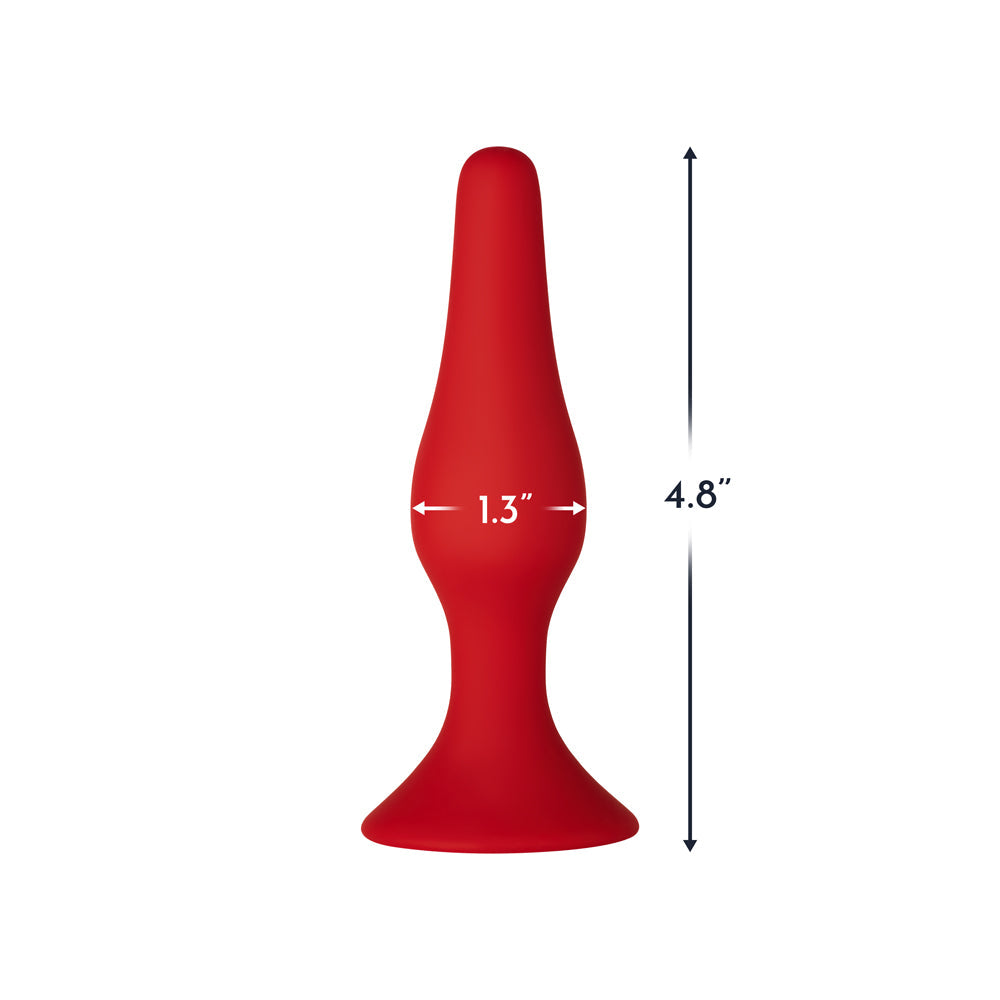 Forto F-11 Lungo Silicone Anal Plug Medium Red