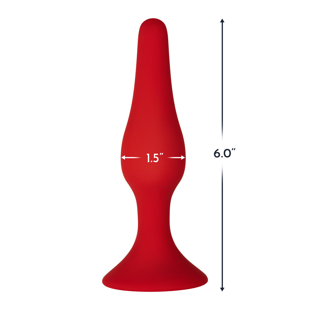 Forto F-11 Lungo Silicone Anal Plug Large Red