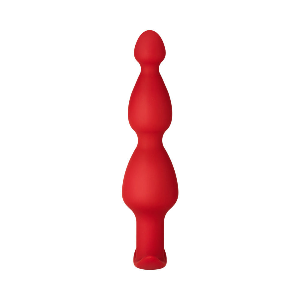 Forto F-52 Cone Beads Silicone Anal Plug Red