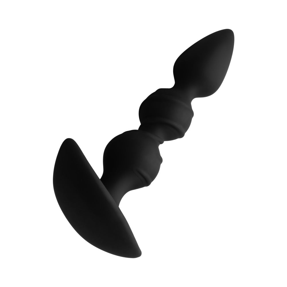 Forto F-42 Spiral Beads Silicone Anal Plug Black