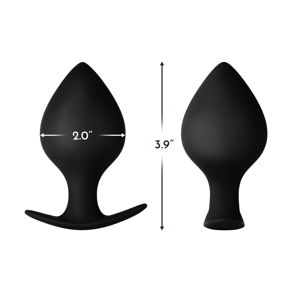Forto F-60 Spade Silicone Anal Plug Medium Black