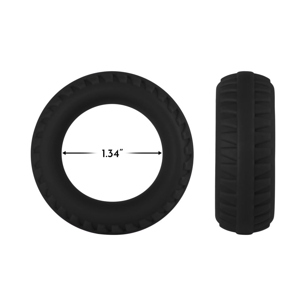 Forto F-12 Liquid Silicone Cockring 35mm Black