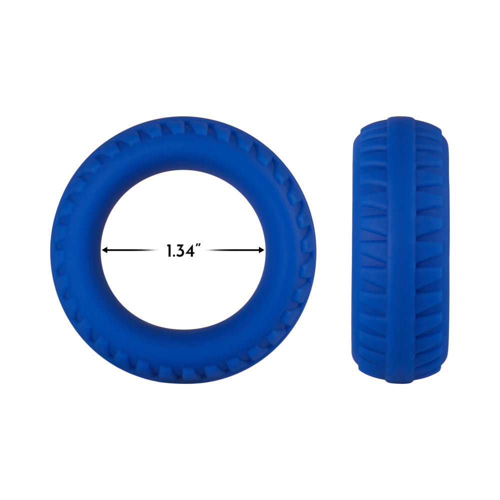 Forto F-12 Liquid Silicone Cockring 35mm Blue