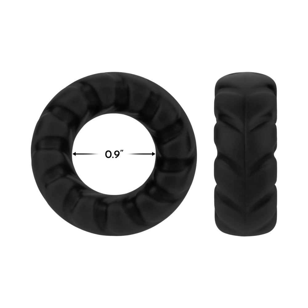 Forto F-25 Liquid Silicone Cockring 23mm Black