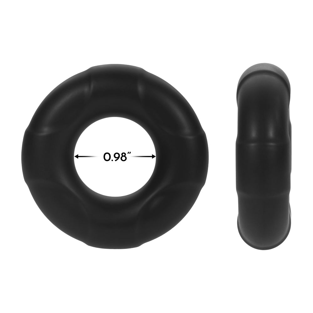 Forto F-33 Liquid Silicone Cockring Large Black