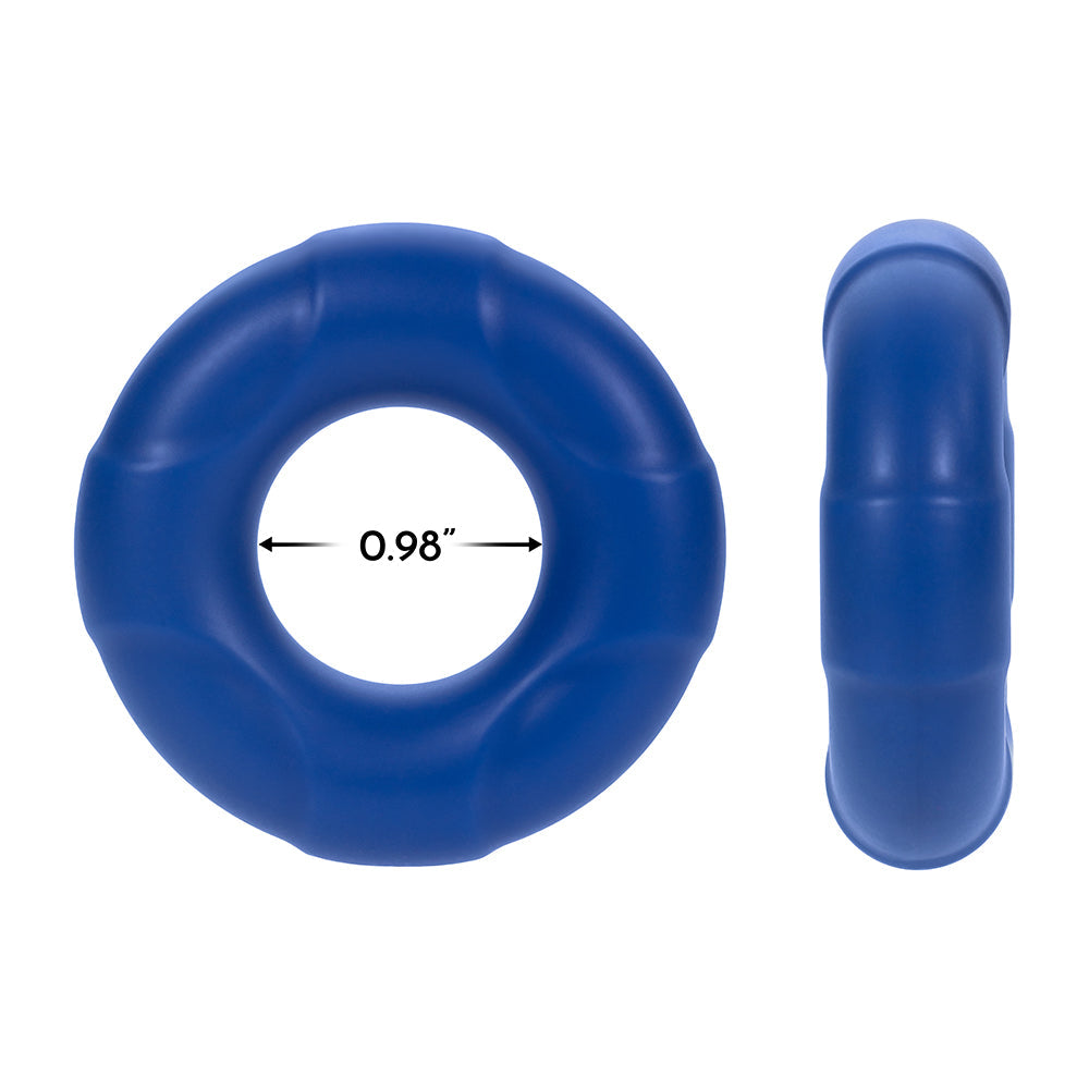Forto F-33 Liquid Silicone Cockring Large Blue