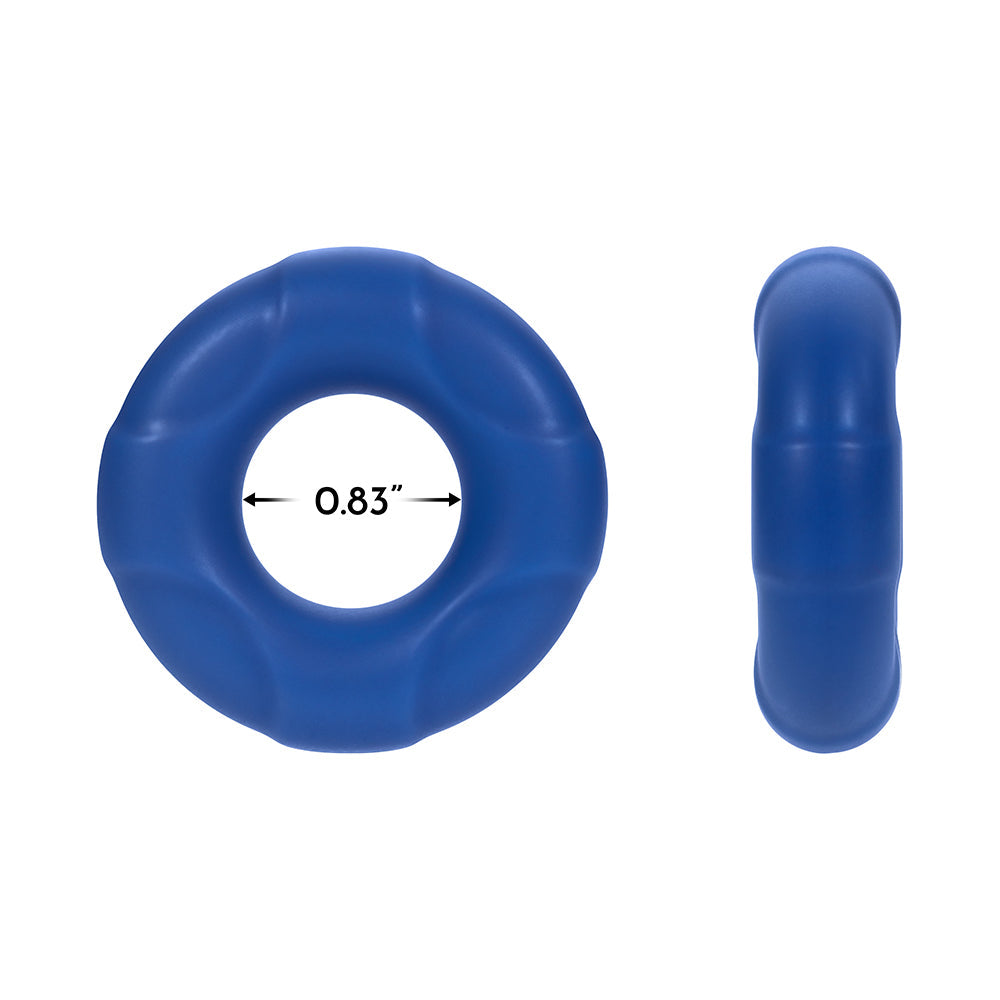 Forto F-33 Liquid Silicone Cockring Medium Blue