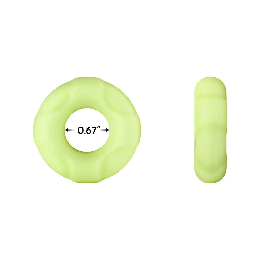 Forto F-33 Liquid Silicone Cockring Small Glow